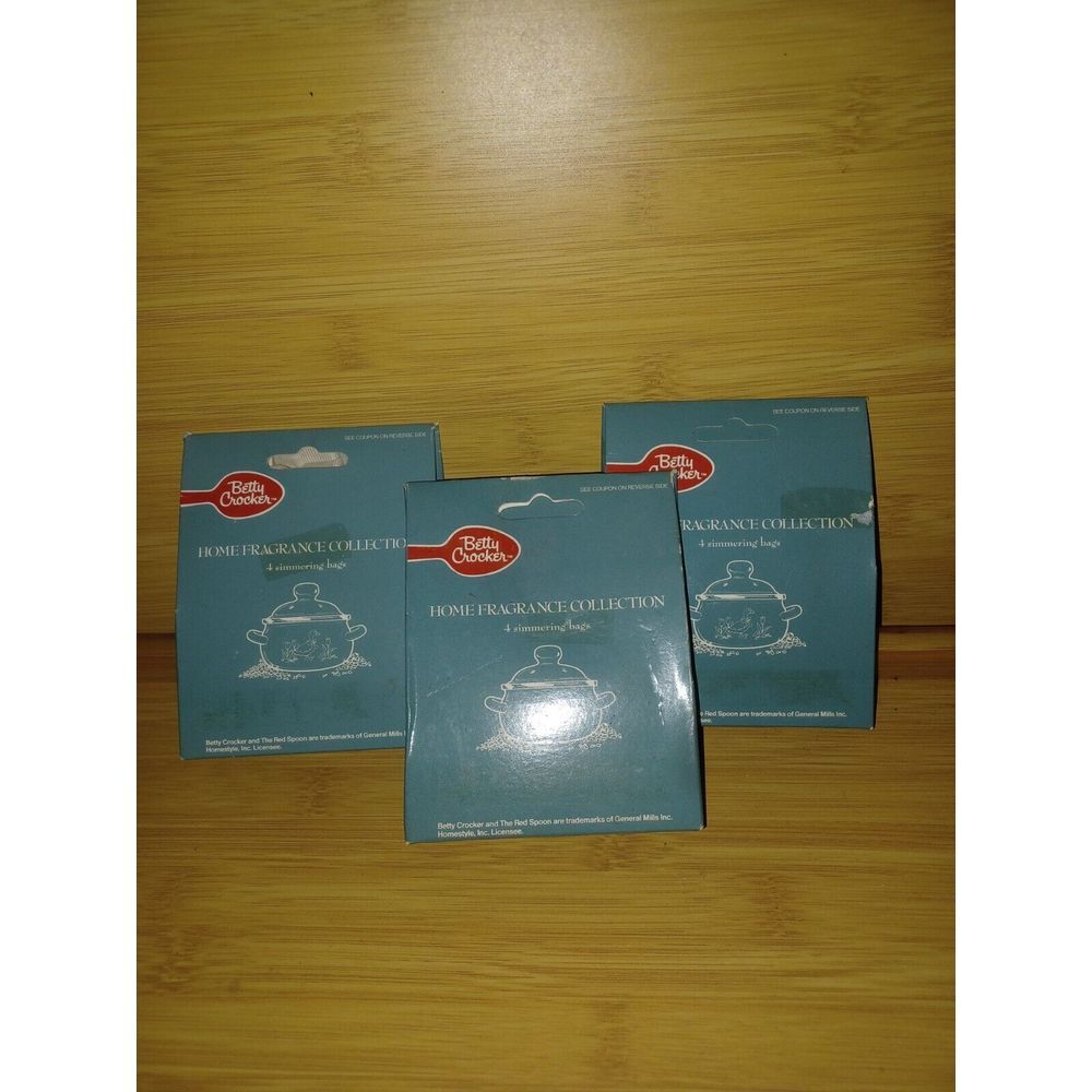3 Boxes Betty Crocker  Potpourri Fragrance Simmering Bags 4 Per Box Vintage 1999